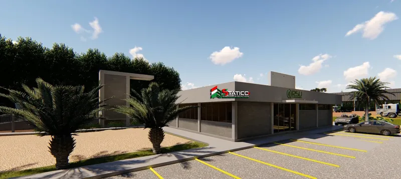 Portaria e estacionamento da usina RSU Ecoparque